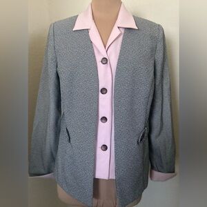 Perceptions Gray and Pink Women's Blazer